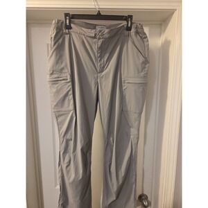 L.L. Bean Stretch Cargo Pants Size Large Gray Zip Pockets
